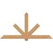 Ekena Millwork Kennewick Timber Gable Bracket, Western Red Cedar, 84"W x 42"H x 5 1/2"D x 5 1/2"F, 12/12 Pitch GBW084X42X0606KEN00SWR - alternate 1